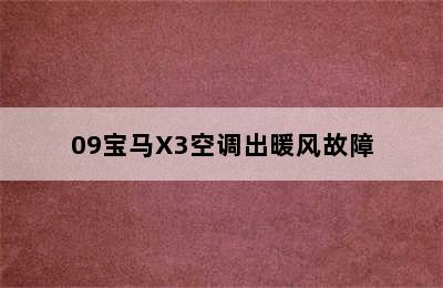 09宝马X3空调出暖风故障