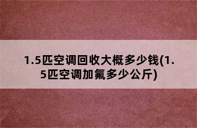 1.5匹空调回收大概多少钱(1.5匹空调加氟多少公斤)