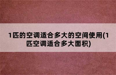 1匹的空调适合多大的空间使用(1匹空调适合多大面积)