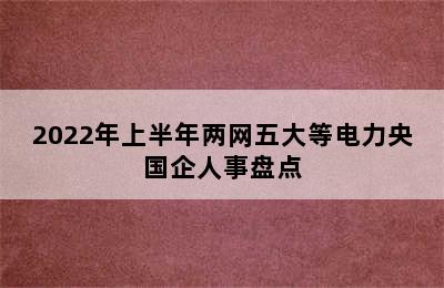 2022年上半年两网五大等电力央国企人事盘点