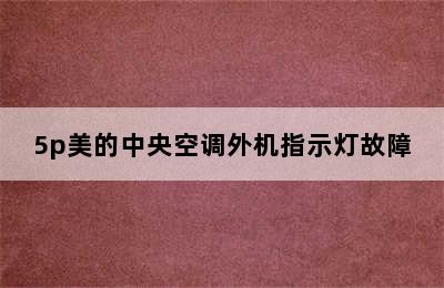 5p美的中央空调外机指示灯故障