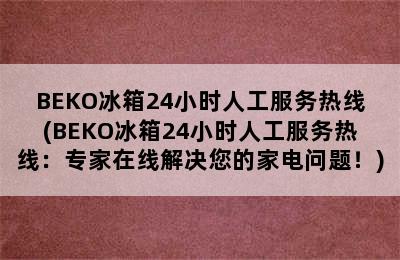 BEKO冰箱24小时人工服务热线(BEKO冰箱24小时人工服务热线：专家在线解决您的家电问题！)