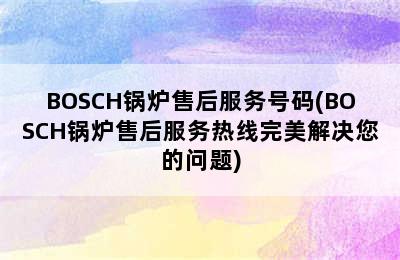 BOSCH锅炉售后服务号码(BOSCH锅炉售后服务热线完美解决您的问题)