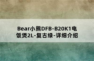 Bear小熊DFB-B20K1电饭煲2L-复古绿-详细介绍