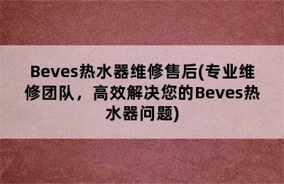 Beves热水器维修售后(专业维修团队，高效解决您的Beves热水器问题)