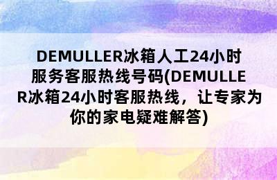 DEMULLER冰箱人工24小时服务客服热线号码(DEMULLER冰箱24小时客服热线，让专家为你的家电疑难解答)