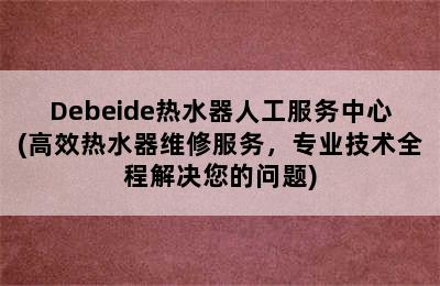 Debeide热水器人工服务中心(高效热水器维修服务，专业技术全程解决您的问题)