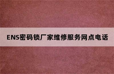 ENS密码锁厂家维修服务网点电话