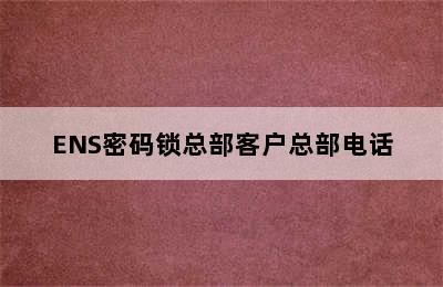 ENS密码锁总部客户总部电话