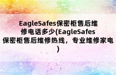 EagleSafes保密柜售后维修电话多少(EagleSafes保密柜售后维修热线，专业维修家电)