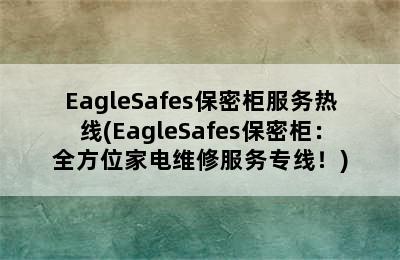 EagleSafes保密柜服务热线(EagleSafes保密柜：全方位家电维修服务专线！)