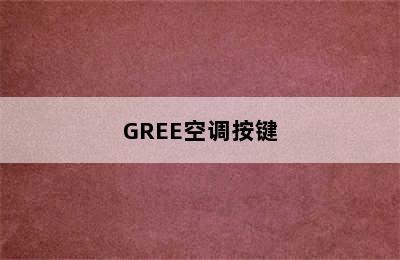 GREE空调按键