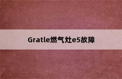 Gratle燃气灶e5故障