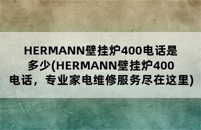 HERMANN壁挂炉400电话是多少(HERMANN壁挂炉400电话，专业家电维修服务尽在这里)