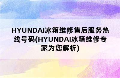 HYUNDAI冰箱维修售后服务热线号码(HYUNDAI冰箱维修专家为您解析)