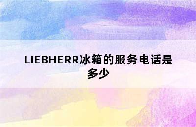 LIEBHERR冰箱的服务电话是多少