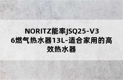 NORITZ能率JSQ25-V36燃气热水器13L-适合家用的高效热水器