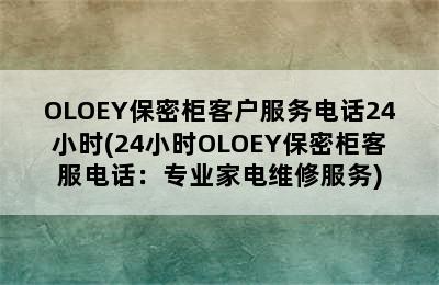 OLOEY保密柜客户服务电话24小时(24小时OLOEY保密柜客服电话：专业家电维修服务)