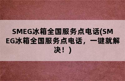 SMEG冰箱全国服务点电话(SMEG冰箱全国服务点电话，一键就解决！)