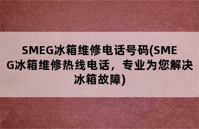 SMEG冰箱维修电话号码(SMEG冰箱维修热线电话，专业为您解决冰箱故障)