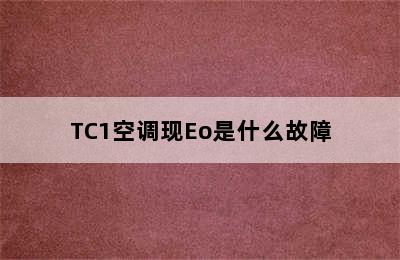 TC1空调现Eo是什么故障