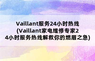 Vaillant服务24小时热线(Vaillant家电维修专家24小时服务热线解救你的燃眉之急)