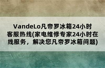 VandeLo凡帝罗冰箱24小时客服热线(家电维修专家24小时在线服务，解决您凡帝罗冰箱问题)