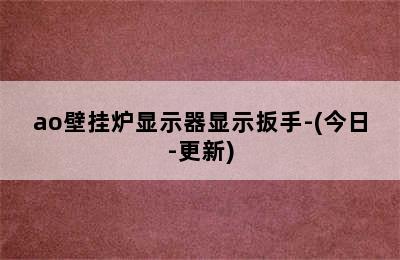 ao壁挂炉显示器显示扳手-(今日-更新)