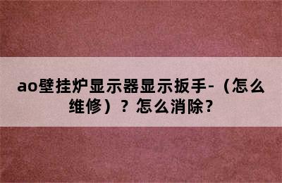 ao壁挂炉显示器显示扳手-（怎么维修）？怎么消除？