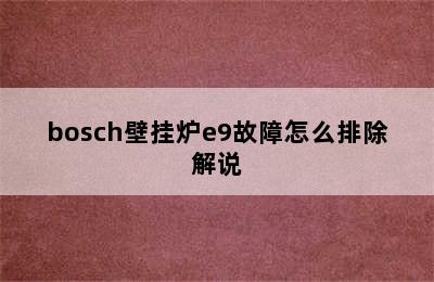 bosch壁挂炉e9故障怎么排除解说