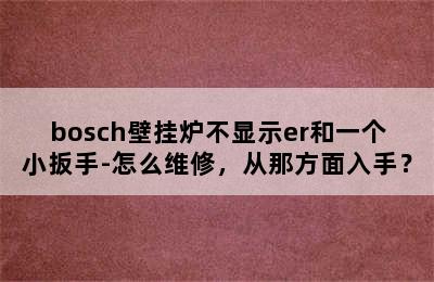 bosch壁挂炉不显示er和一个小扳手-怎么维修，从那方面入手？