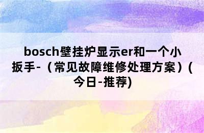 bosch壁挂炉显示er和一个小扳手-（常见故障维修处理方案）(今日-推荐)