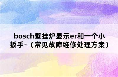 bosch壁挂炉显示er和一个小扳手-（常见故障维修处理方案）