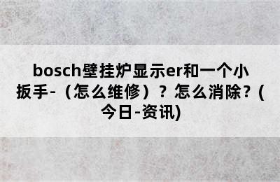 bosch壁挂炉显示er和一个小扳手-（怎么维修）？怎么消除？(今日-资讯)