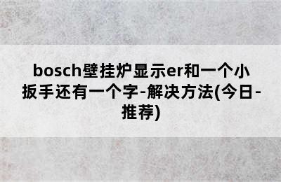 bosch壁挂炉显示er和一个小扳手还有一个字-解决方法(今日-推荐)