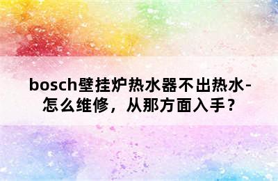 bosch壁挂炉热水器不出热水-怎么维修，从那方面入手？