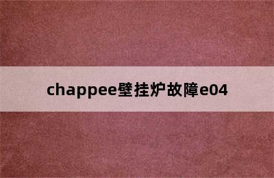 chappee壁挂炉故障e04