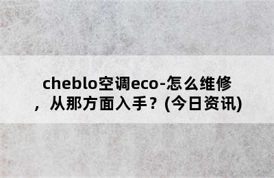 cheblo空调eco-怎么维修，从那方面入手？(今日资讯)