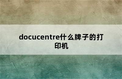 docucentre什么牌子的打印机