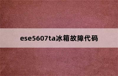 ese5607ta冰箱故障代码