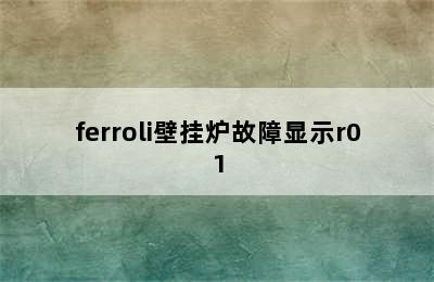 ferroli壁挂炉故障显示r01