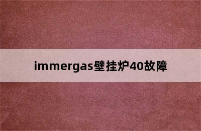 immergas壁挂炉40故障