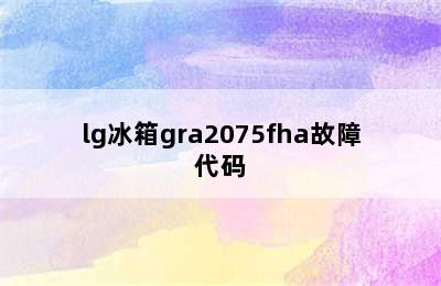 lg冰箱gra2075fha故障代码