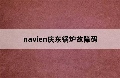 navien庆东锅炉故障码