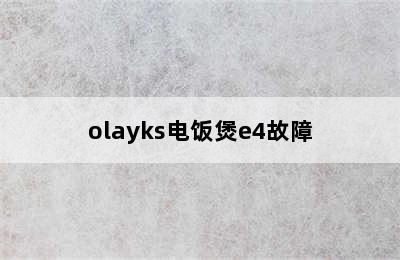 olayks电饭煲e4故障