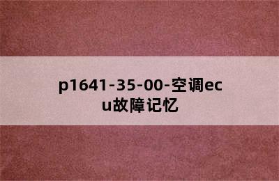 p1641-35-00-空调ecu故障记忆