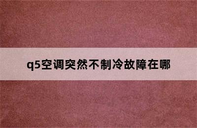 q5空调突然不制冷故障在哪