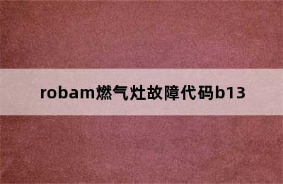 robam燃气灶故障代码b13