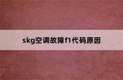 skg空调故障f1代码原因