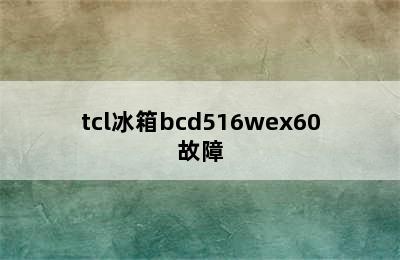 tcl冰箱bcd516wex60故障